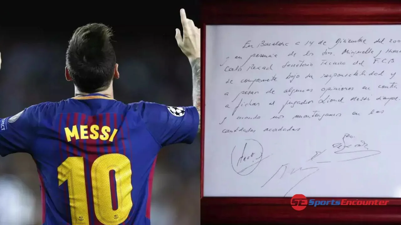 The Legendary Napkin: How Lionel Messi's First Barcelona Contract Became a $380K Auction Item