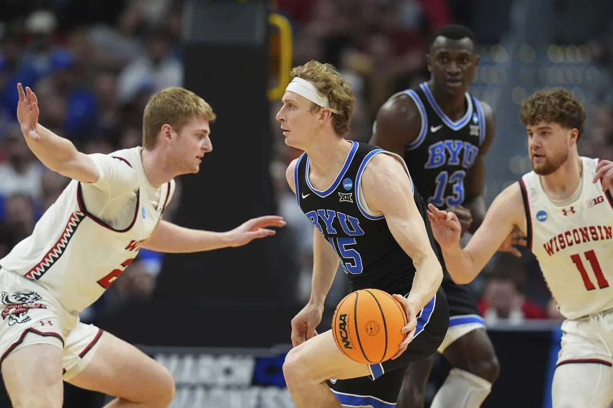 BYU Shocks Wisconsin with Heart-Stopping Win, Advances to Sweet 16 in NCAA Tournament